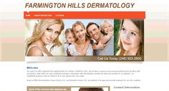 Desktop Screenshot of farmingtonhillsdermatologymi.com